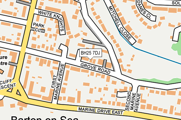 BH25 7DJ map - OS OpenMap – Local (Ordnance Survey)