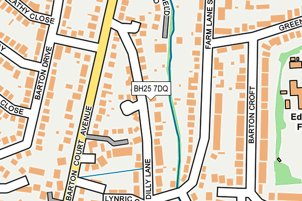 BH25 7DQ map - OS OpenMap – Local (Ordnance Survey)