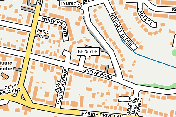 BH25 7DR map - OS OpenMap – Local (Ordnance Survey)