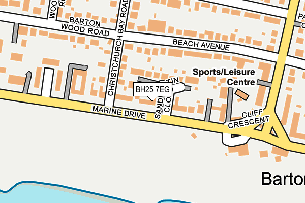BH25 7EG map - OS OpenMap – Local (Ordnance Survey)