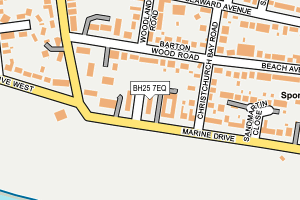 BH25 7EQ map - OS OpenMap – Local (Ordnance Survey)
