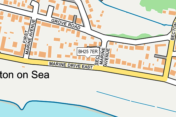 BH25 7ER map - OS OpenMap – Local (Ordnance Survey)