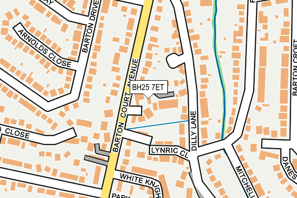 BH25 7ET map - OS OpenMap – Local (Ordnance Survey)