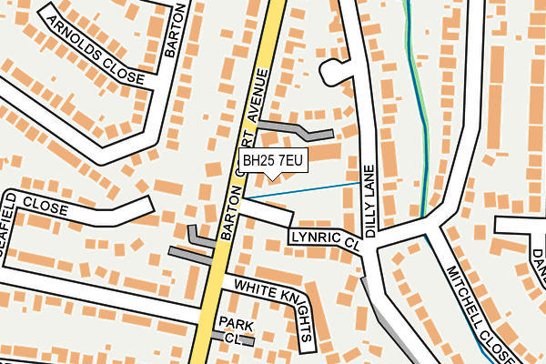 BH25 7EU map - OS OpenMap – Local (Ordnance Survey)