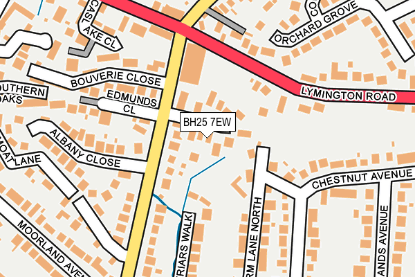 BH25 7EW map - OS OpenMap – Local (Ordnance Survey)