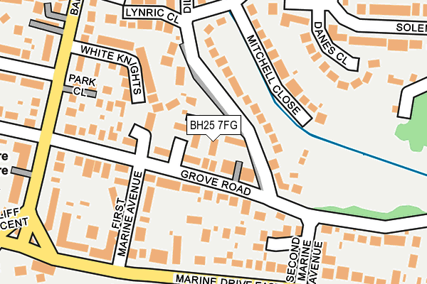 BH25 7FG map - OS OpenMap – Local (Ordnance Survey)