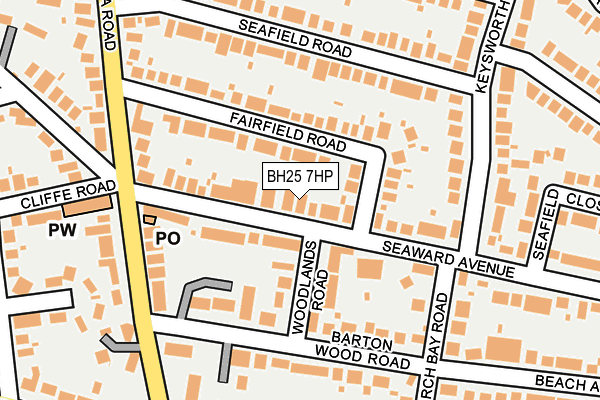 BH25 7HP map - OS OpenMap – Local (Ordnance Survey)