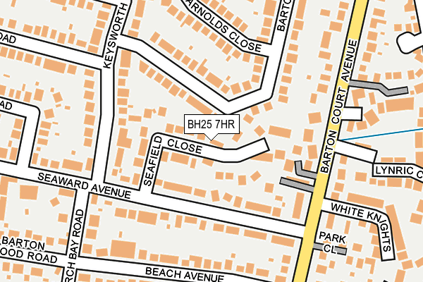 BH25 7HR map - OS OpenMap – Local (Ordnance Survey)