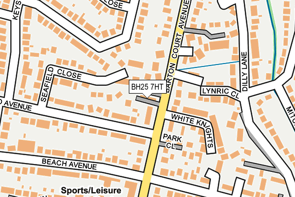 BH25 7HT map - OS OpenMap – Local (Ordnance Survey)