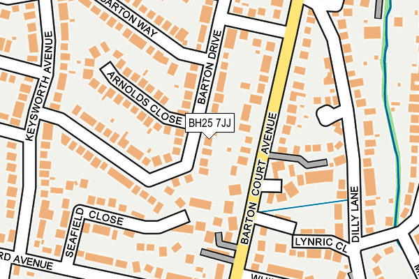 BH25 7JJ map - OS OpenMap – Local (Ordnance Survey)
