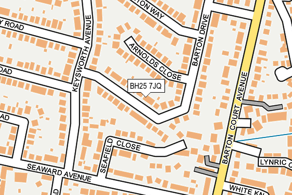 BH25 7JQ map - OS OpenMap – Local (Ordnance Survey)