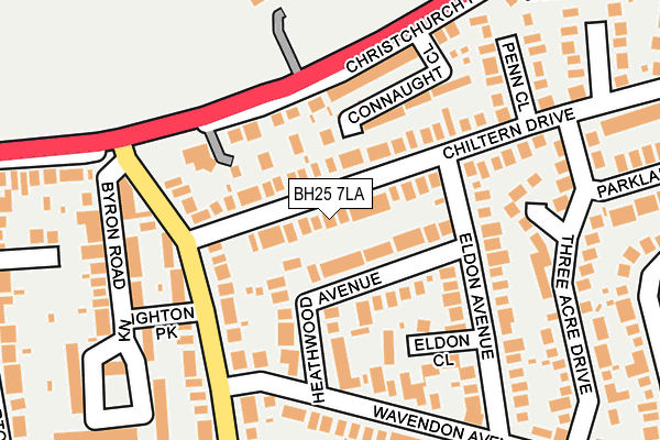BH25 7LA map - OS OpenMap – Local (Ordnance Survey)