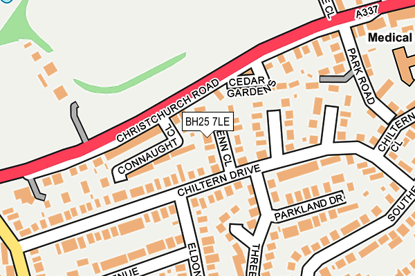 BH25 7LE map - OS OpenMap – Local (Ordnance Survey)