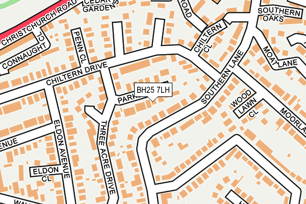 BH25 7LH map - OS OpenMap – Local (Ordnance Survey)