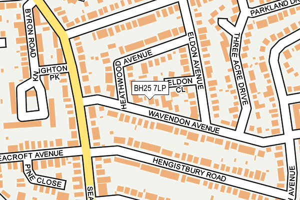 BH25 7LP map - OS OpenMap – Local (Ordnance Survey)