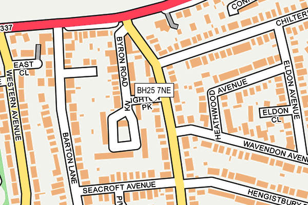 BH25 7NE map - OS OpenMap – Local (Ordnance Survey)