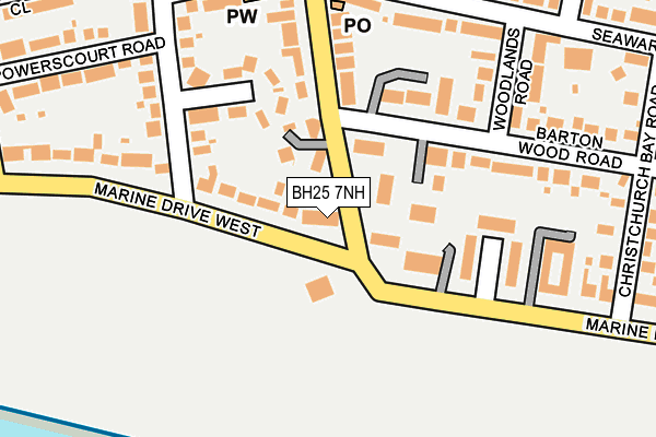 BH25 7NH map - OS OpenMap – Local (Ordnance Survey)