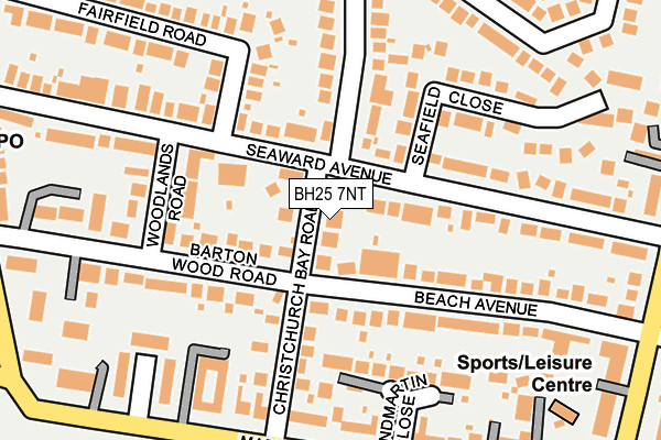 BH25 7NT map - OS OpenMap – Local (Ordnance Survey)