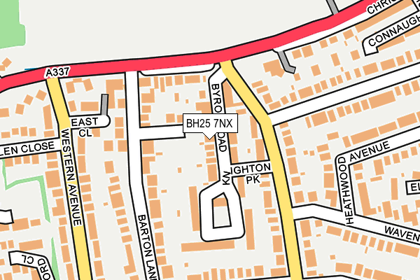 BH25 7NX map - OS OpenMap – Local (Ordnance Survey)