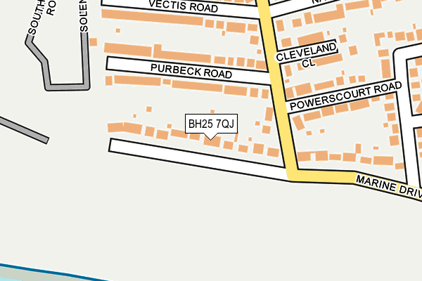 BH25 7QJ map - OS OpenMap – Local (Ordnance Survey)