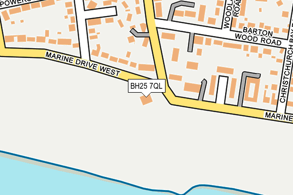 BH25 7QL map - OS OpenMap – Local (Ordnance Survey)
