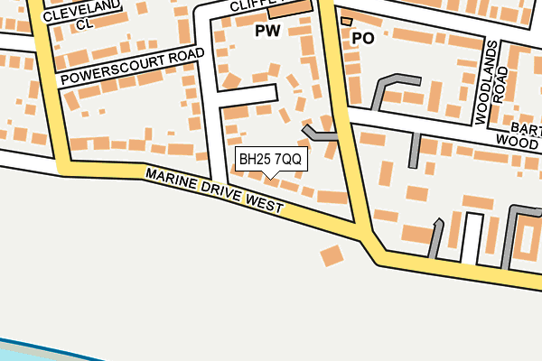 BH25 7QQ map - OS OpenMap – Local (Ordnance Survey)