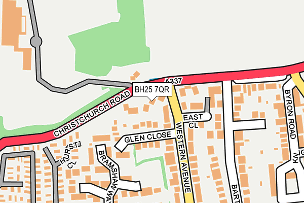 BH25 7QR map - OS OpenMap – Local (Ordnance Survey)