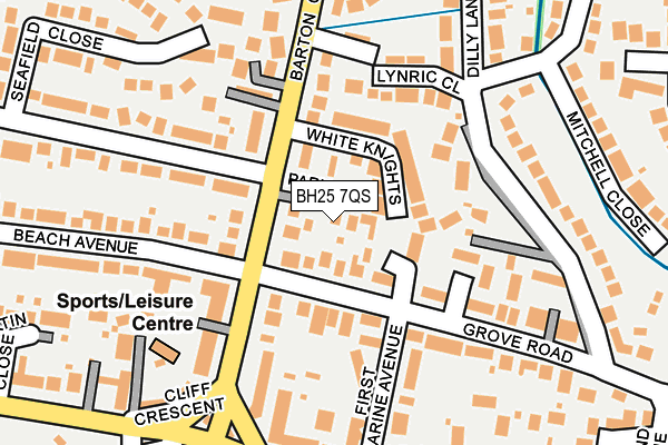 BH25 7QS map - OS OpenMap – Local (Ordnance Survey)