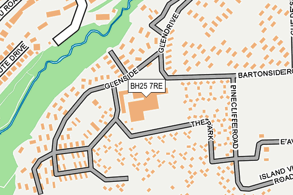 BH25 7RE map - OS OpenMap – Local (Ordnance Survey)