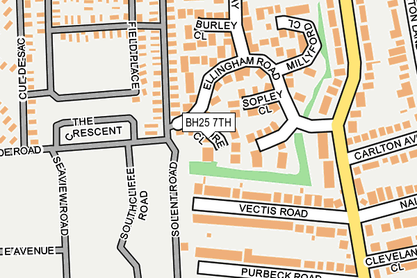 BH25 7TH map - OS OpenMap – Local (Ordnance Survey)