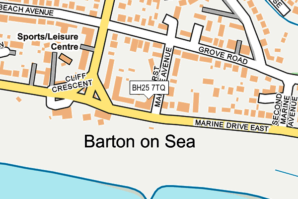 BH25 7TQ map - OS OpenMap – Local (Ordnance Survey)