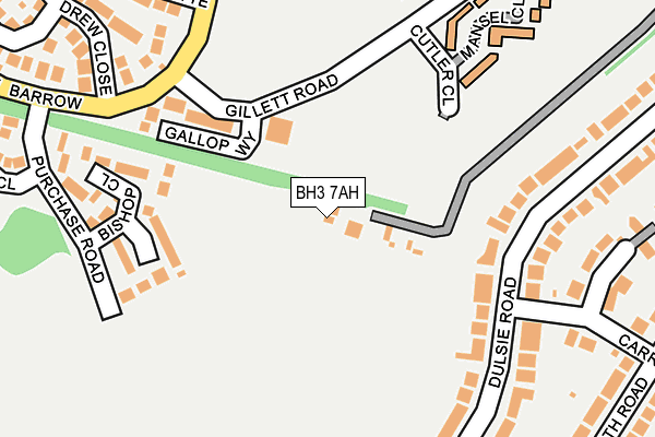BH3 7AH map - OS OpenMap – Local (Ordnance Survey)