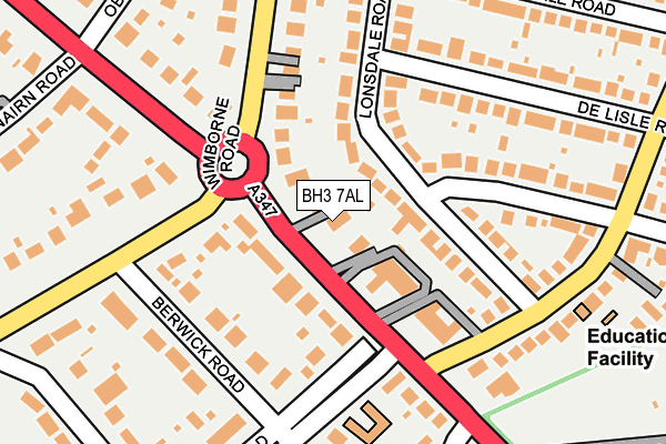BH3 7AL map - OS OpenMap – Local (Ordnance Survey)