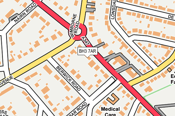 BH3 7AR map - OS OpenMap – Local (Ordnance Survey)