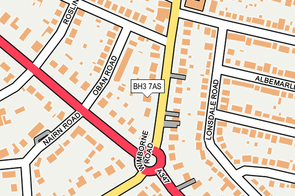 BH3 7AS map - OS OpenMap – Local (Ordnance Survey)