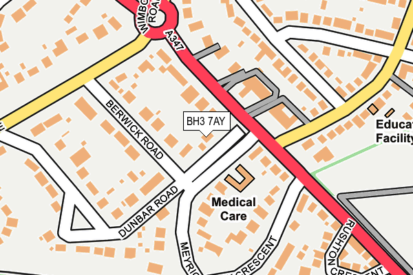 BH3 7AY map - OS OpenMap – Local (Ordnance Survey)