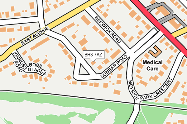 BH3 7AZ map - OS OpenMap – Local (Ordnance Survey)