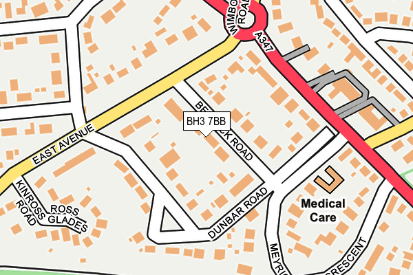BH3 7BB map - OS OpenMap – Local (Ordnance Survey)