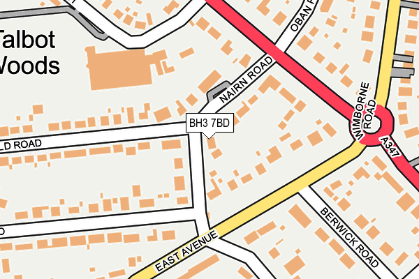 BH3 7BD map - OS OpenMap – Local (Ordnance Survey)
