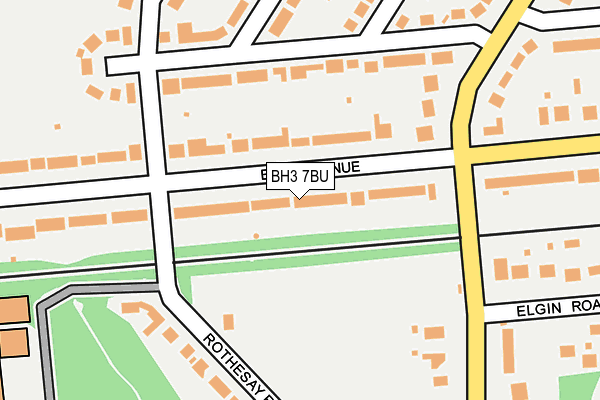 BH3 7BU map - OS OpenMap – Local (Ordnance Survey)