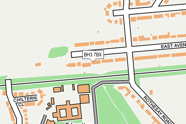 BH3 7BX map - OS OpenMap – Local (Ordnance Survey)