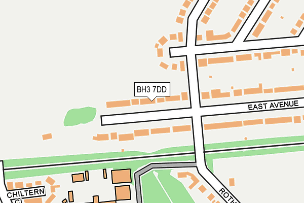 BH3 7DD map - OS OpenMap – Local (Ordnance Survey)