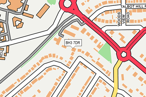 BH3 7DR map - OS OpenMap – Local (Ordnance Survey)