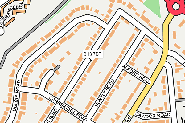 BH3 7DT map - OS OpenMap – Local (Ordnance Survey)