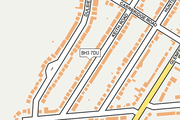 BH3 7DU map - OS OpenMap – Local (Ordnance Survey)
