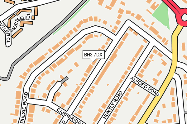 BH3 7DX map - OS OpenMap – Local (Ordnance Survey)