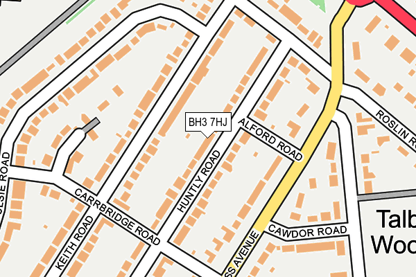 BH3 7HJ map - OS OpenMap – Local (Ordnance Survey)