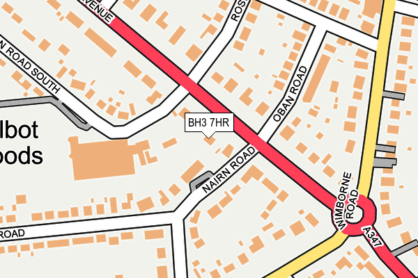 BH3 7HR map - OS OpenMap – Local (Ordnance Survey)