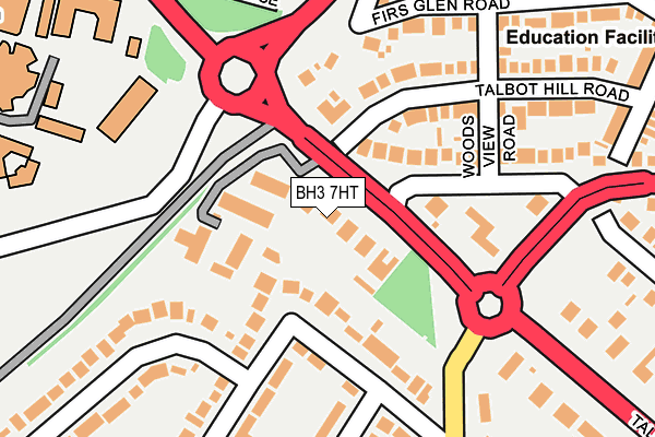 BH3 7HT map - OS OpenMap – Local (Ordnance Survey)