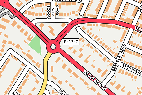 BH3 7HZ map - OS OpenMap – Local (Ordnance Survey)